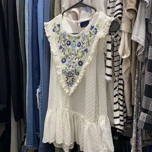 Blue Rain Medium Beautiful Work Top with Stitching